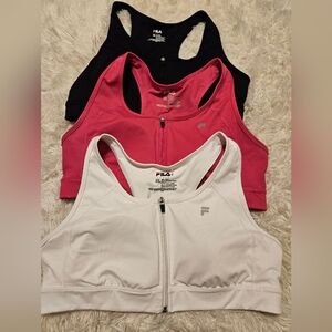 Fila Sports Bra Set - Black, Pink, White